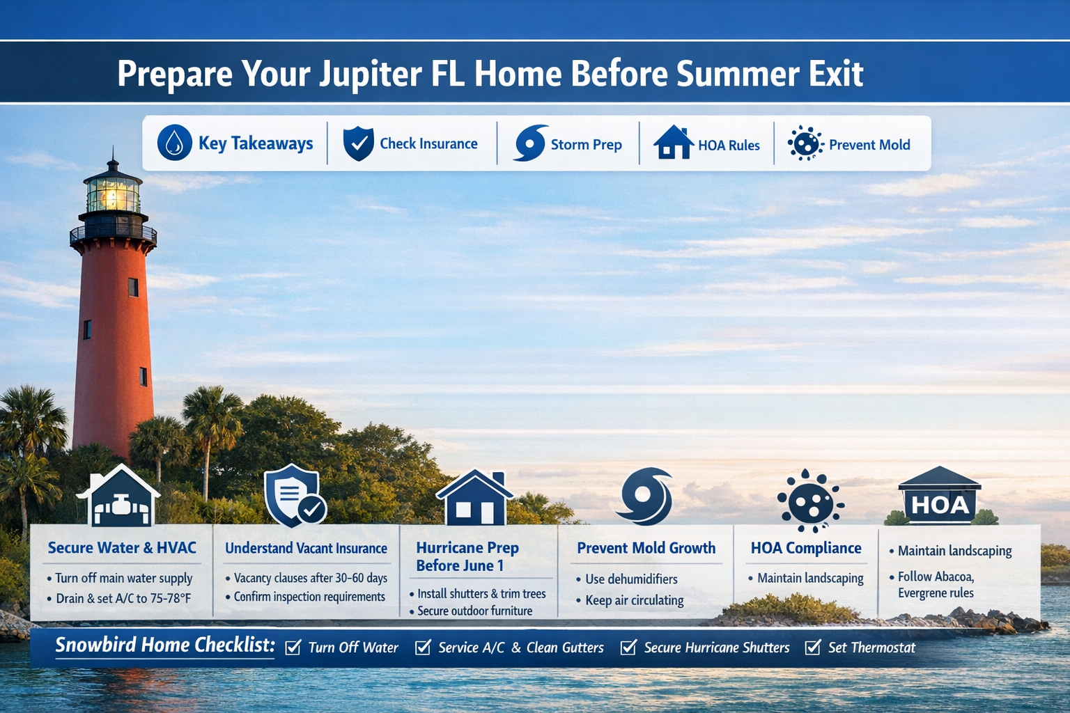 Prepare Your Jupiter FL Home Before Summer Exit