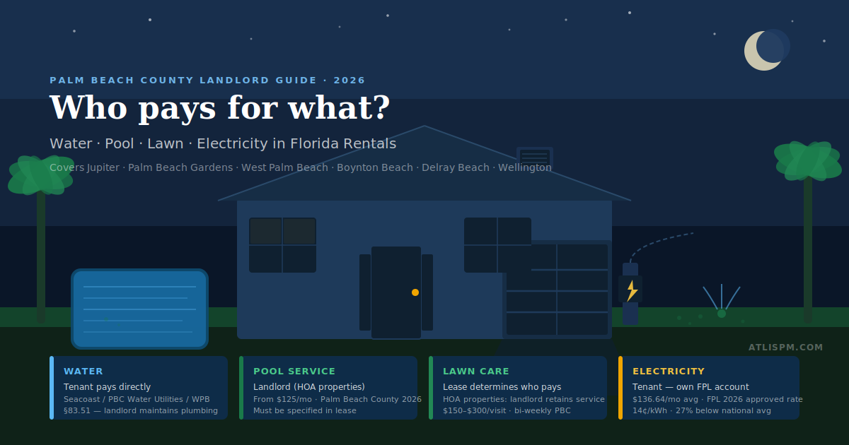 Who Pays Utilities in a Florida Rental? Water, Pool, Lawn and Electric — Palm Beach County Guide