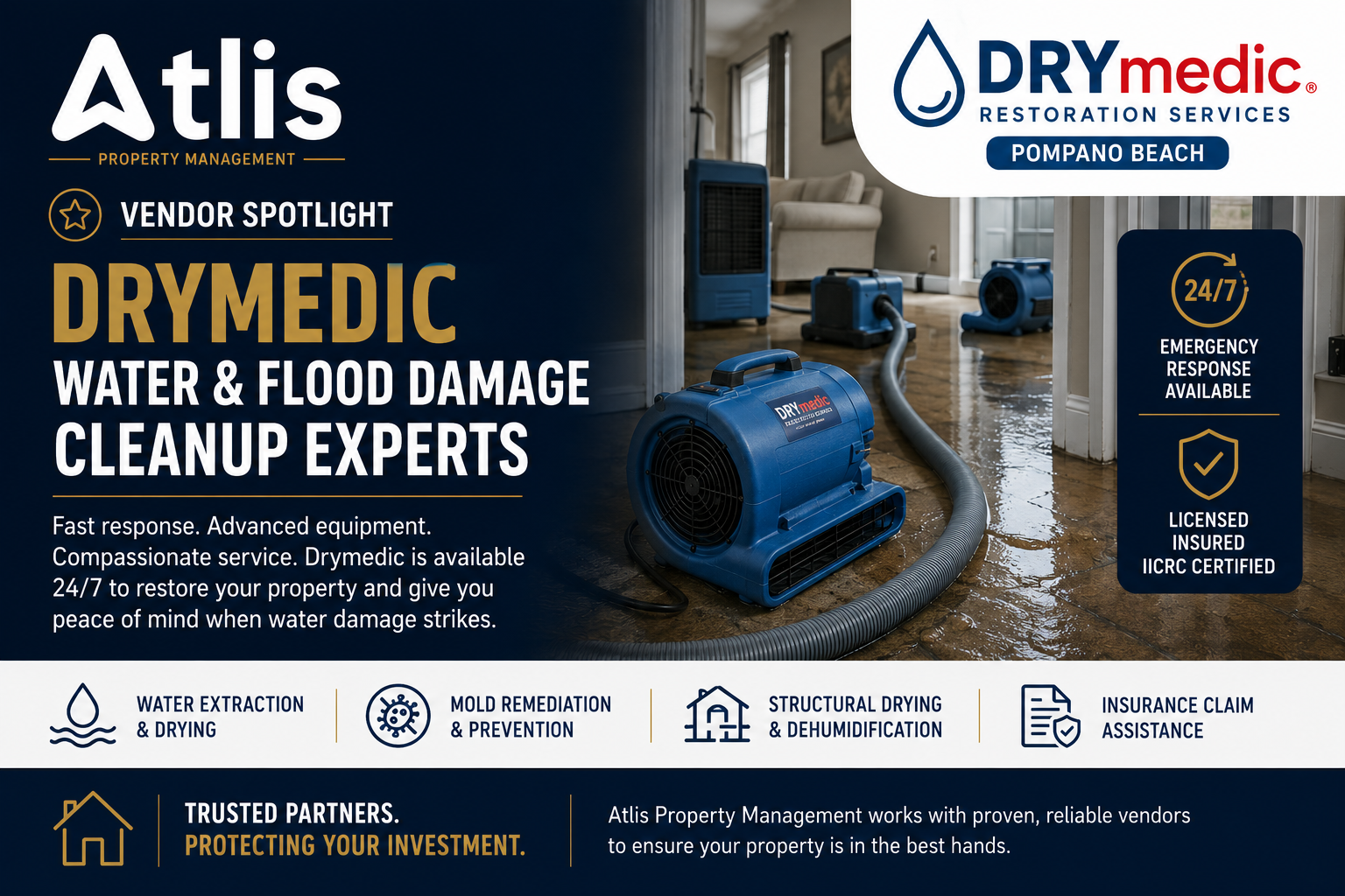 Vendor Spotlight: DRYmedic Pompano Beach-Preferred Water & Flood Damage Restoration Partner