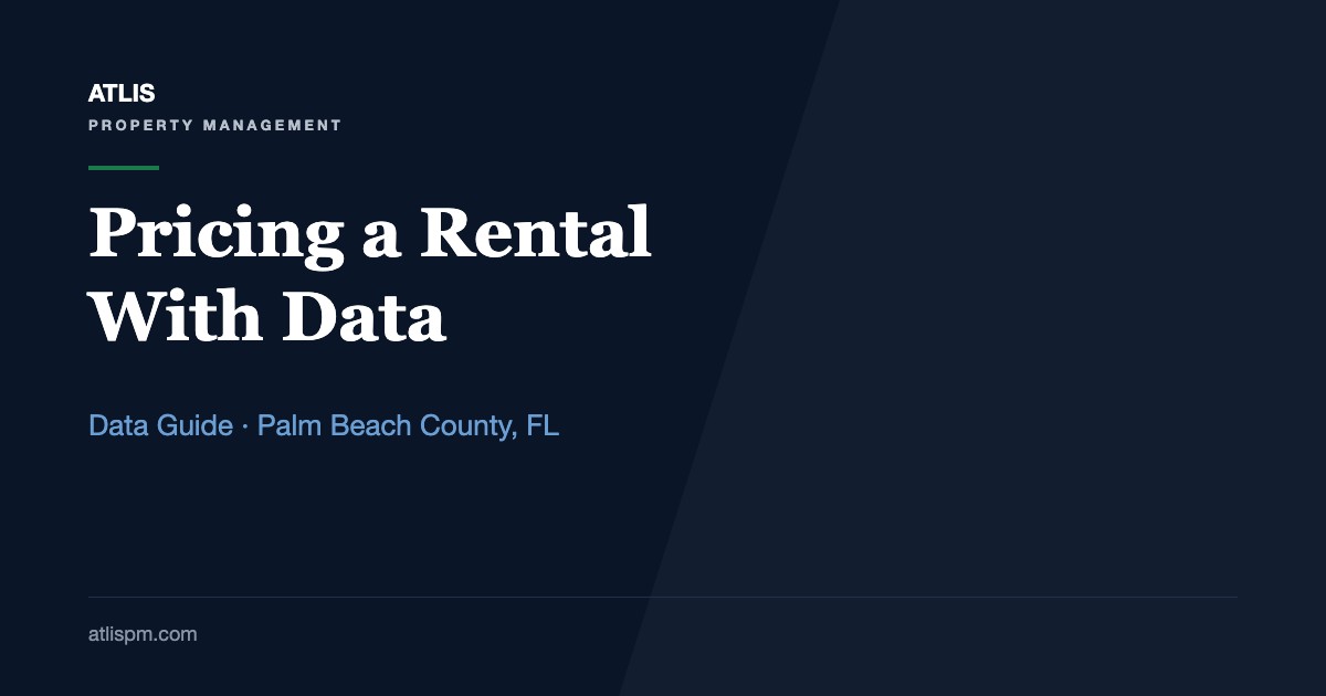 How Property Managers Use Data to Set the Perfect Rental Price: From the $4,800 Jupiter Median to Your Home's Number