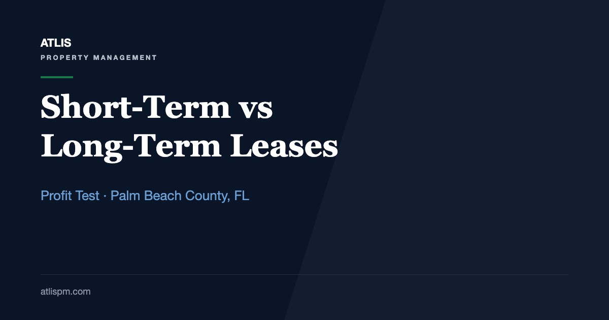 Short-Term vs. Long-Term Leases: Which Is More Profitable? What It Takes to Beat a $4,800 Jupiter Lease