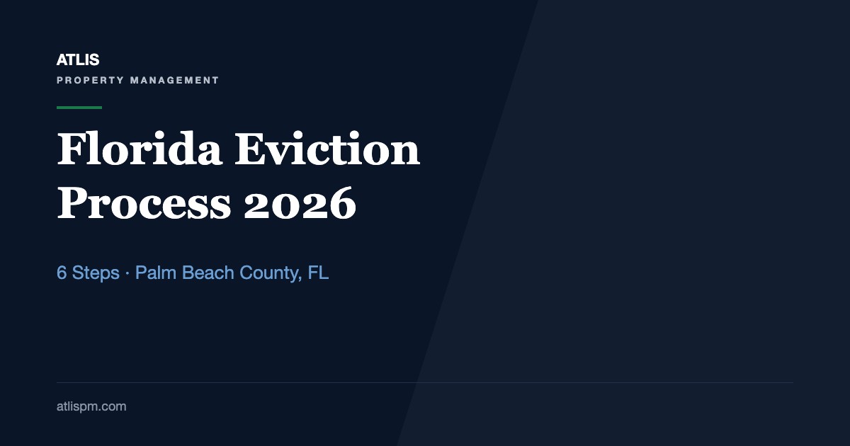 The Florida Eviction Process in 2026: 6 Steps Every Palm Beach County Landlord Must Follow
